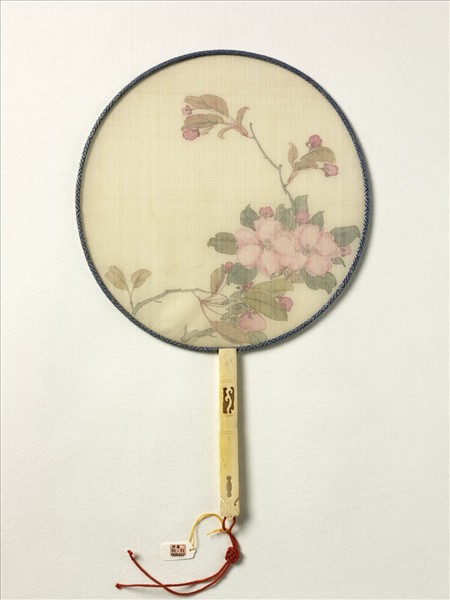 清人花卉　成扇