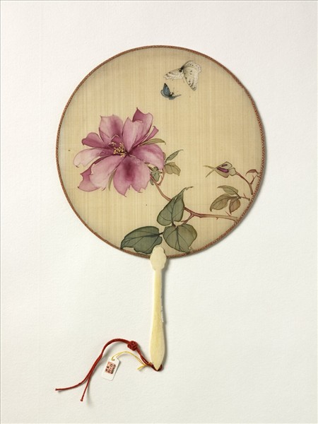 清人花卉　成扇