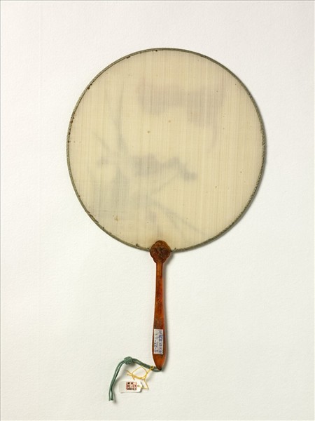 清人靈芝蝙蝠　成扇