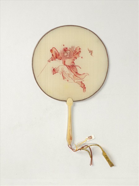 清人朱筆鍾馗　成扇