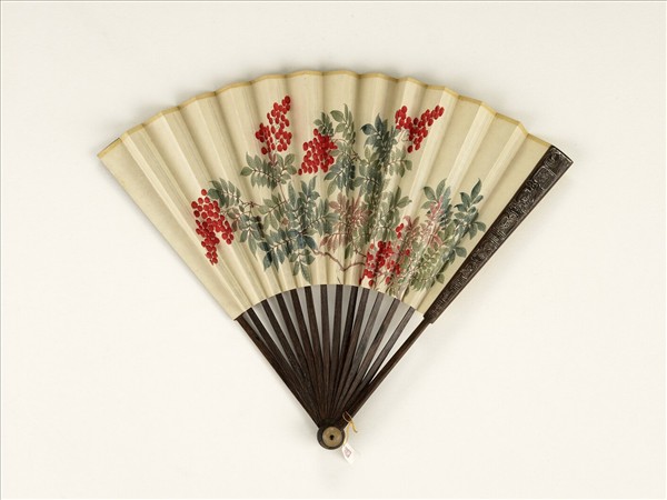 清人花卉　成扇