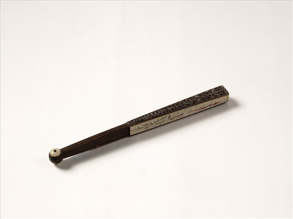 清人花卉　成扇