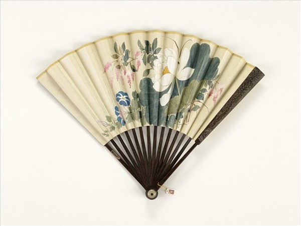 清人花卉　成扇