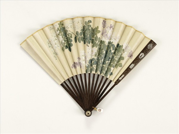 清人花卉　成扇