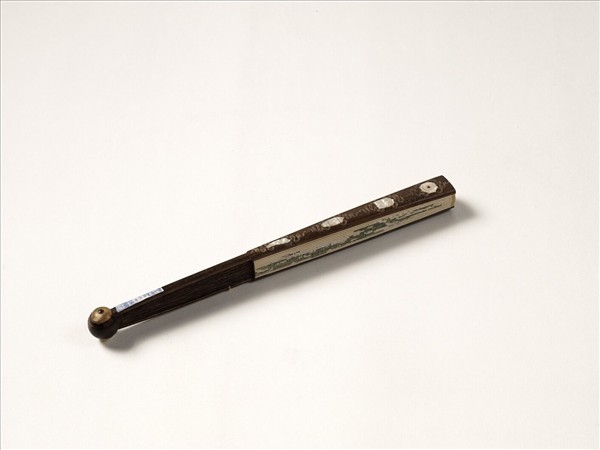 清人花卉　成扇