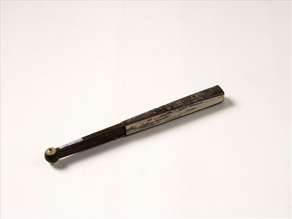 清人花卉　成扇