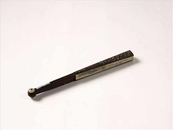 清人花卉　成扇