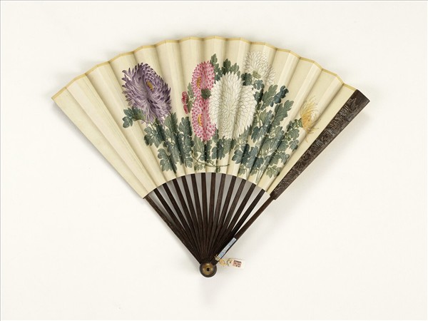 清人花卉　成扇