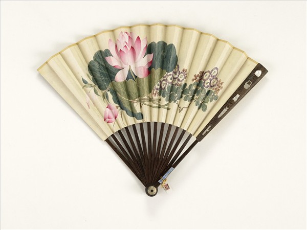 清人花卉　成扇