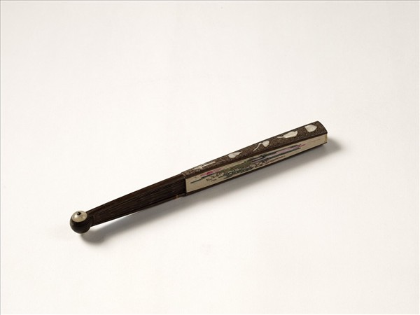 清人花卉　成扇