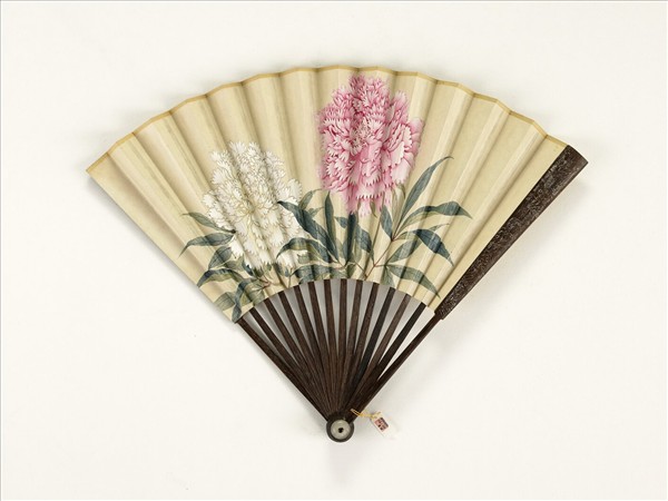 清人花卉　成扇
