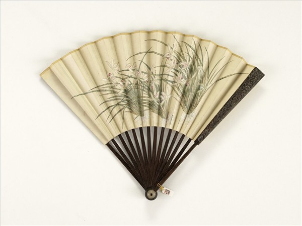 清人花卉　成扇