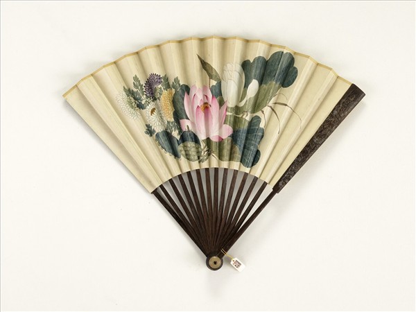 清人花卉　成扇