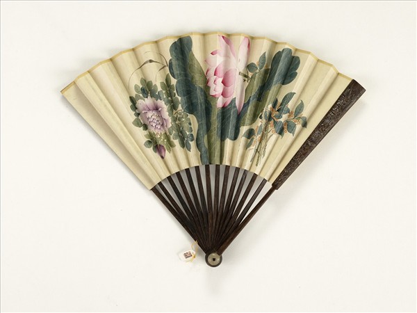 清人花卉　成扇