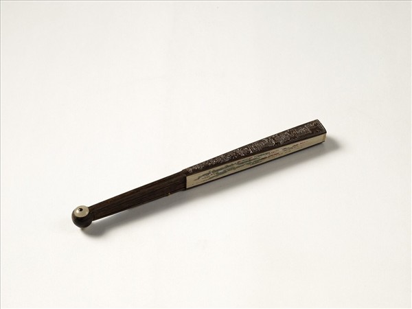 清人花卉　成扇