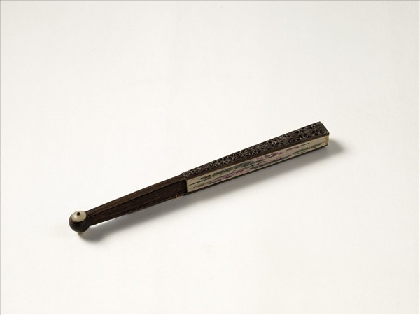 清人花卉　成扇