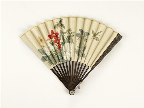 清人花卉　成扇