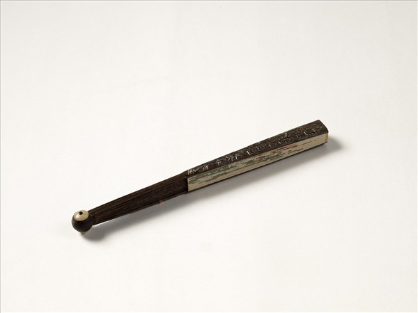 清人花卉　成扇