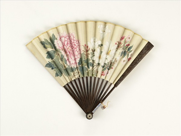清人花卉　成扇
