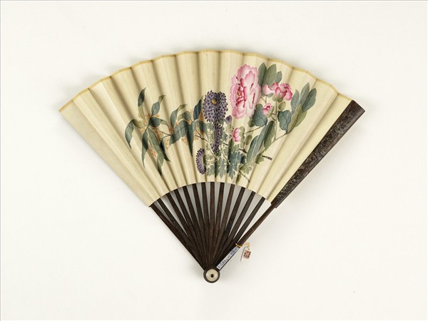 清人花卉　成扇