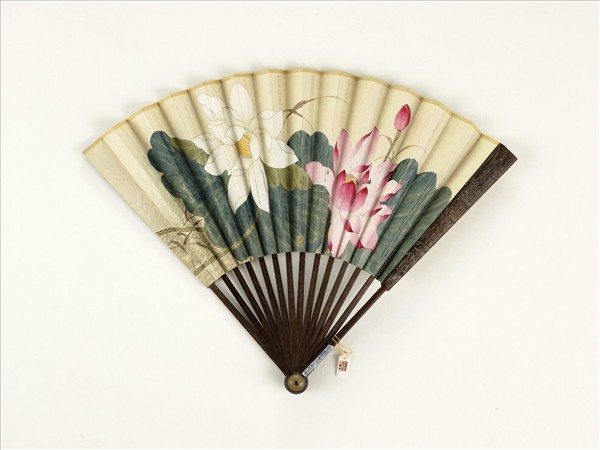 清人花卉　成扇