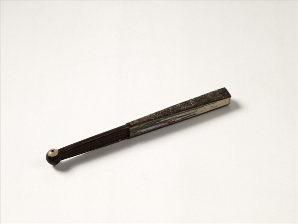 清人花卉　成扇