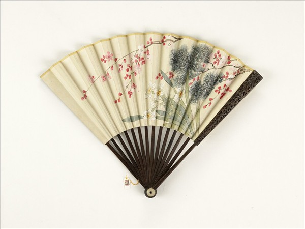 清人花卉　成扇