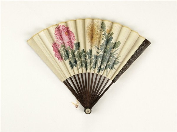 清人花卉　成扇