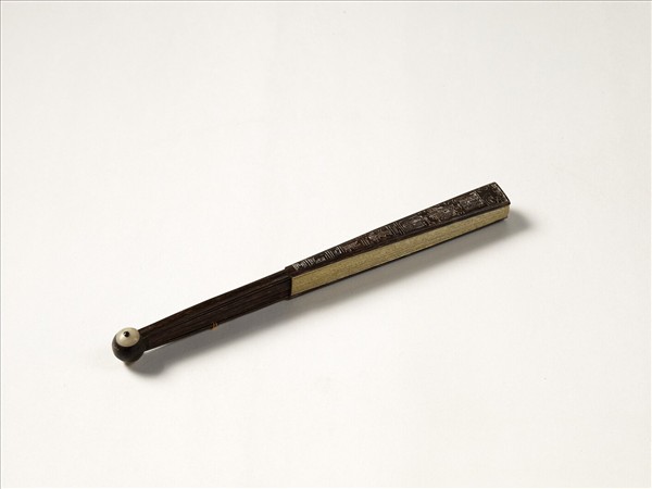 清人花卉　成扇