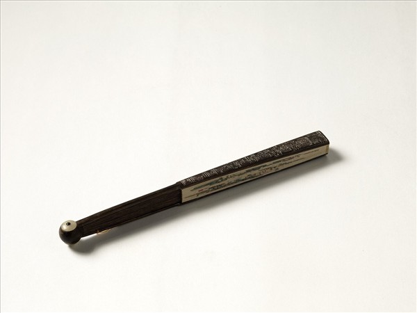 清人花卉　成扇