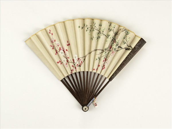 清人花卉　成扇