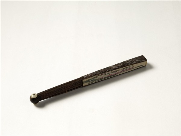 清人花卉　成扇