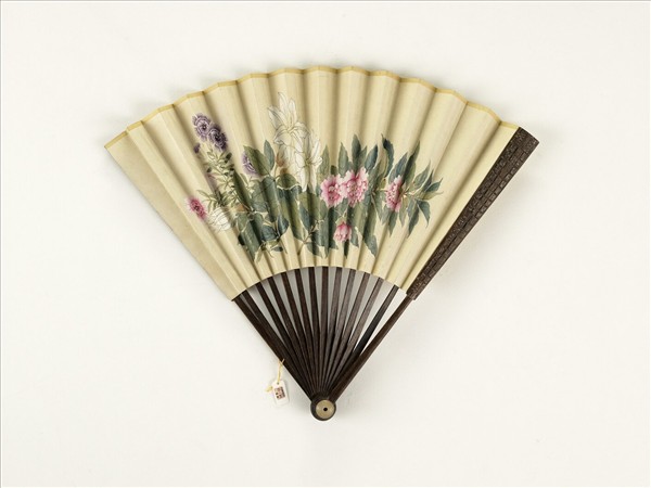 清人花卉　成扇