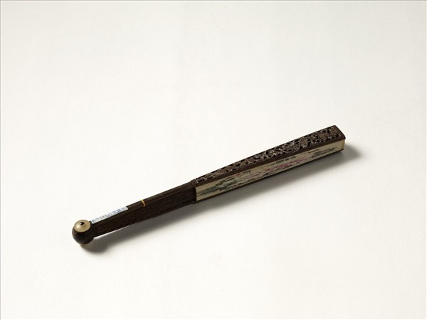 清人花卉　成扇