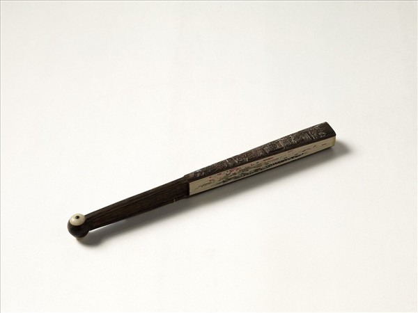 清人花卉　成扇