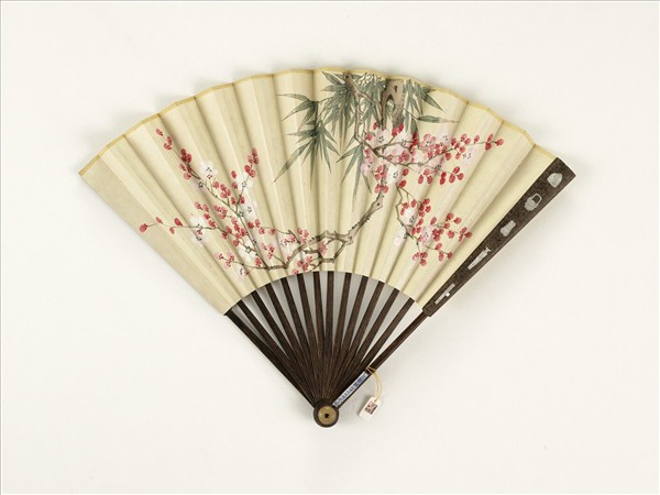 清人花卉　成扇