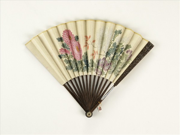 清人花卉　成扇