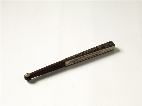 清人花卉　成扇