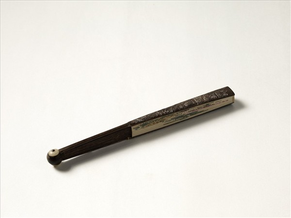 清人花卉　成扇