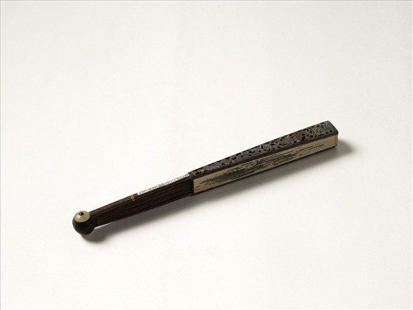 清人花卉　成扇