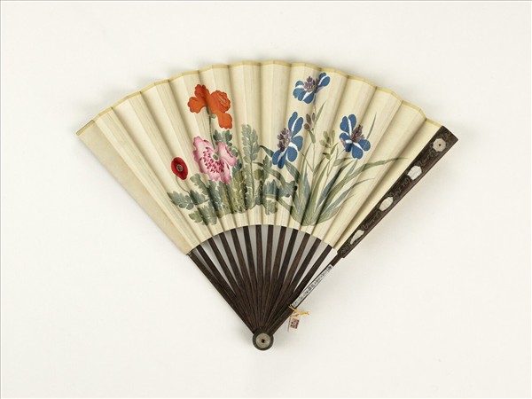 清人花卉　成扇