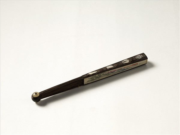 清人花卉　成扇