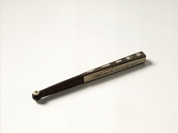 清人花卉　成扇