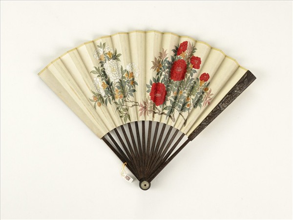 清人花卉　成扇