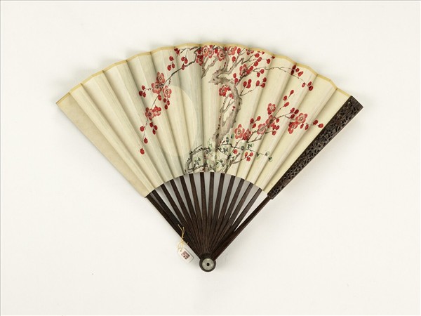 清人花卉　成扇
