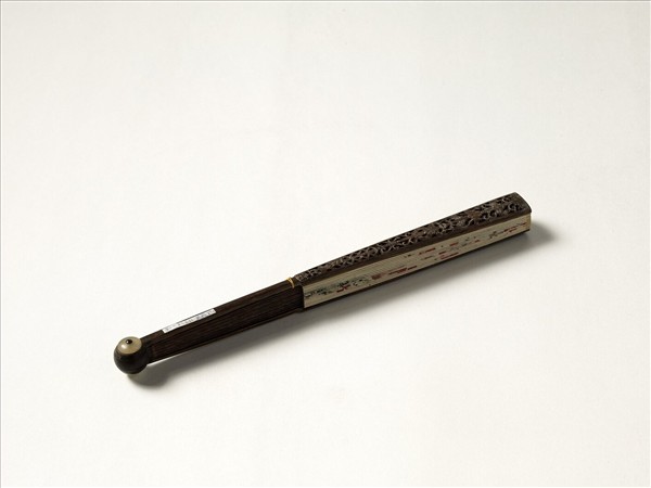 清人花卉　成扇