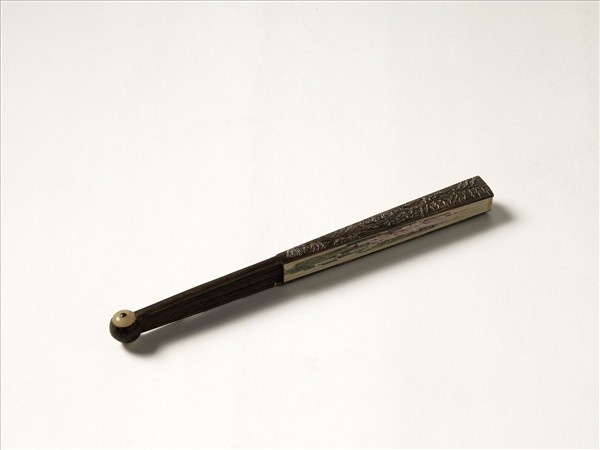 清人花卉　成扇