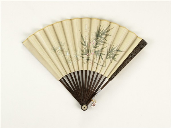 清人花卉　成扇