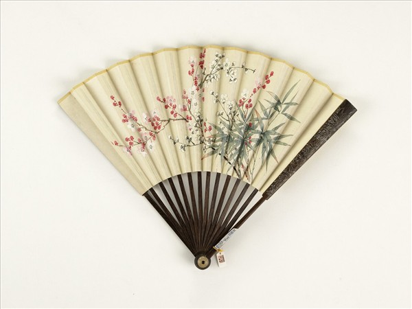 清人花卉　成扇