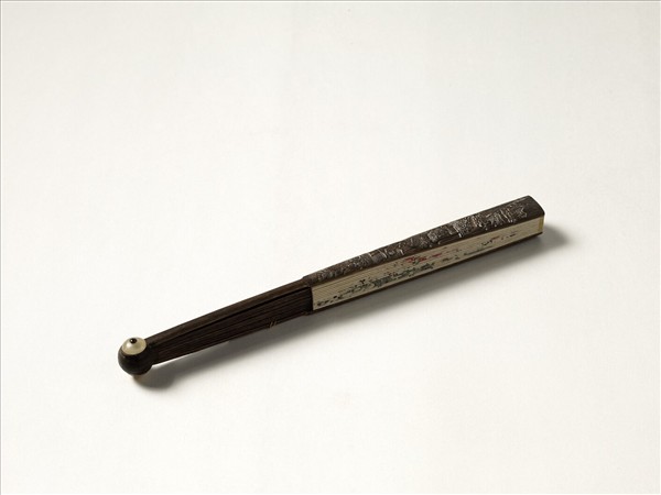 清人花卉　成扇